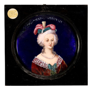 Portrait of a Noblewoman, Limoges Enamels, Framed