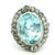 1930s Art Deco Platinum Aquamarine Diamond Halo Ring, 10 Ct, Size 8 For Sale - Image 14 of 14