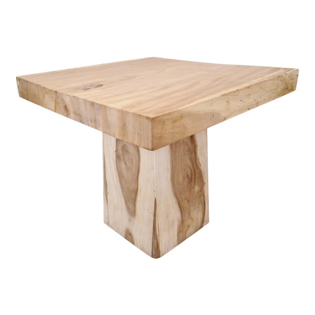 Square Monkey Pod Dining Table For Sale