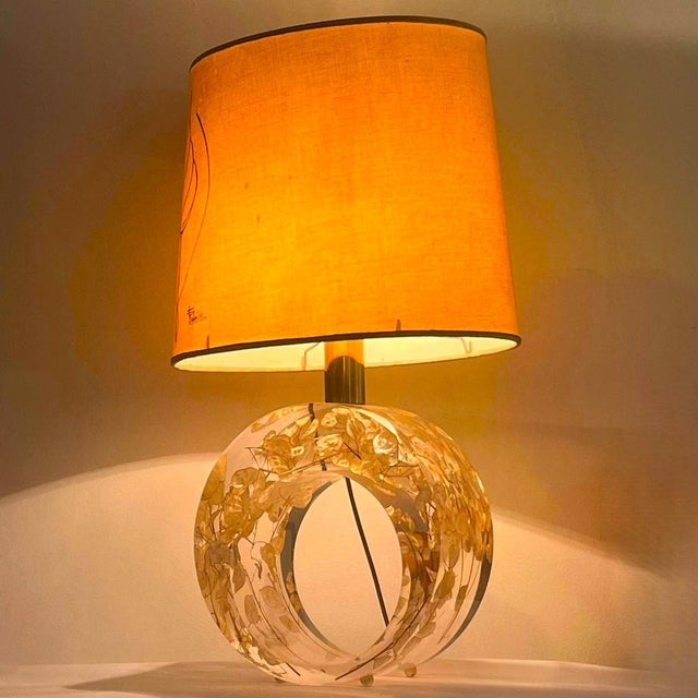 Sculptural Acrylic Glass Table Lamp, Italy, 1970s For Sale - Image 7 of 8