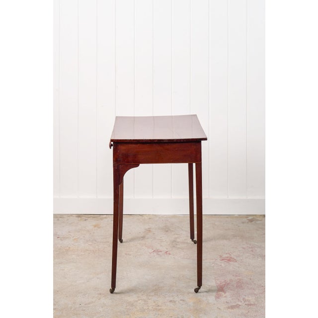 Late 19th Century Victorian Single Drawer Side Table/Desk With Wooden Knobs on Casters For Sale - Image 13 of 14