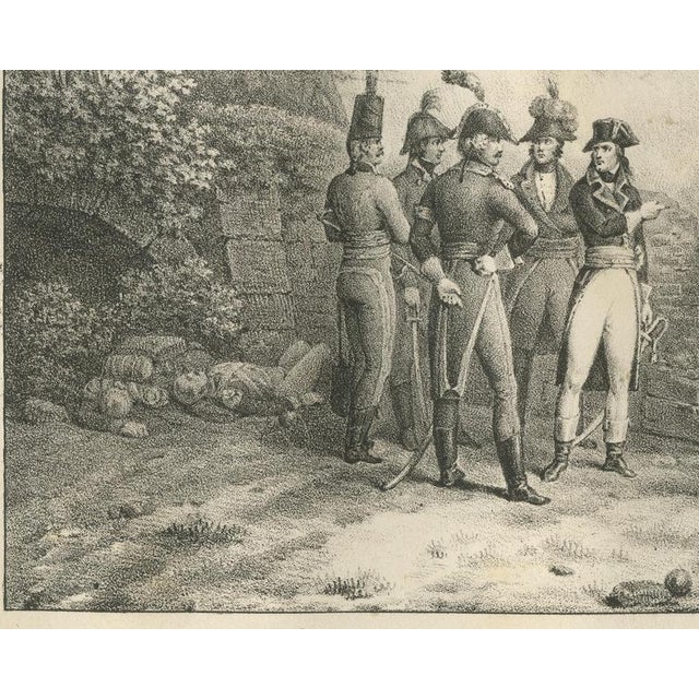 Madou, The Bridge of Lodi, Bonapartes Close Column, 1827, Lithograph For Sale - Image 4 of 9