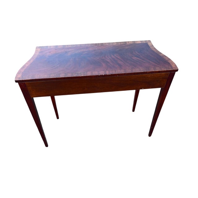 Late 20th Century Mahogany Inlaid Banded Console Table Tradition House For Sale - Image 15 of 18