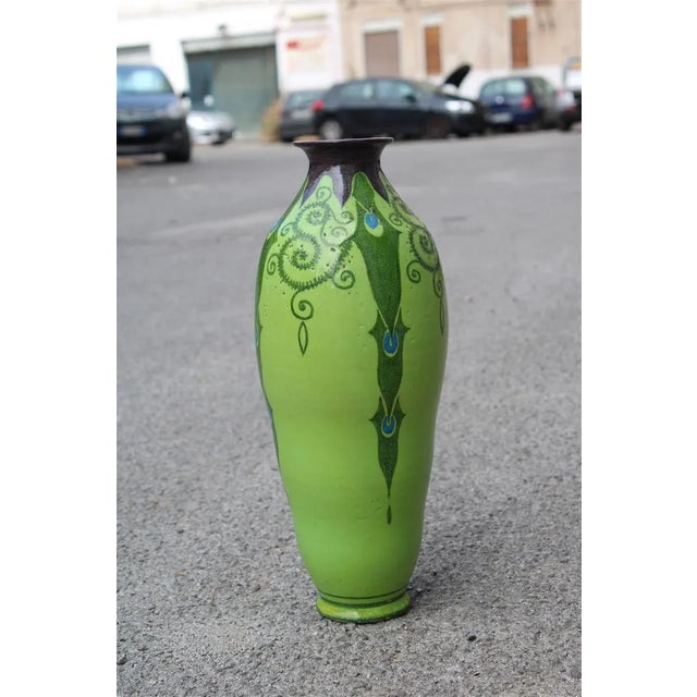 Art Deco Green Vase, Italy, 1920s For Sale - Image 13 of 13