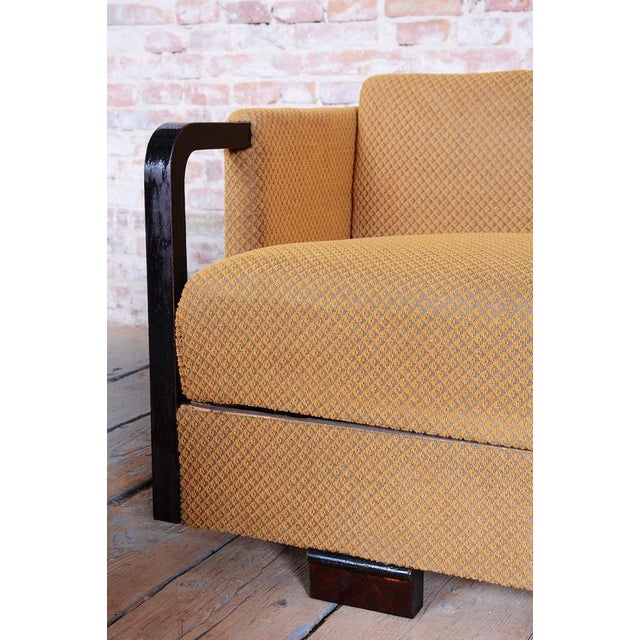 Czech Art Deco Seating Set, J. Halabala, Up Závody, Beech, Oak, Czech, 1930s, 1920s, Set of 3 For Sale - Image 10 of 18