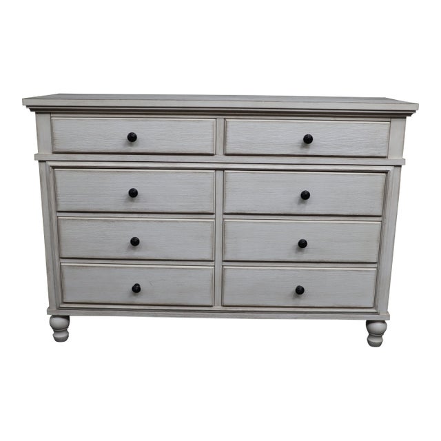 Millennium by Ashley Antiqued White 8-Drawer Dresser For Sale