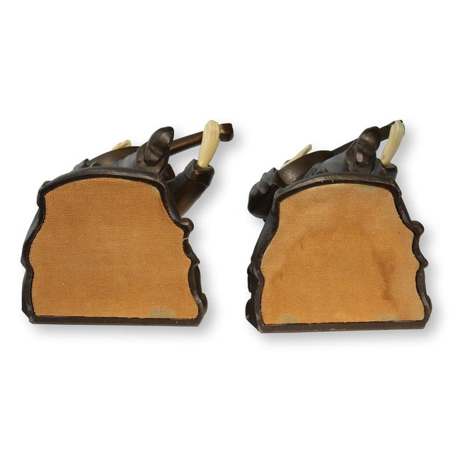 Vintage Pierrot Figural Bookends, a Pair For Sale - Image 4 of 6