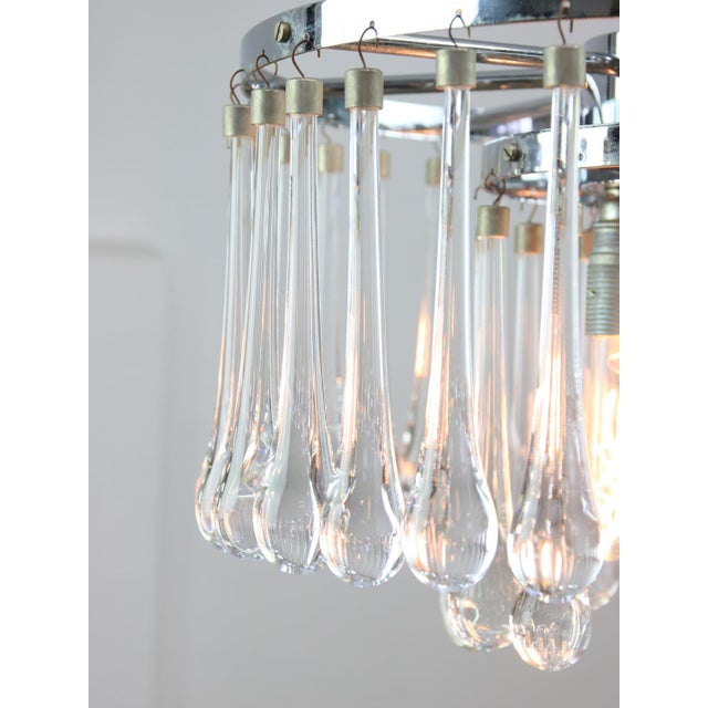Mid-Century Italian Crystal Teardrop Chandelier, 1960s For Sale - Image 6 of 17