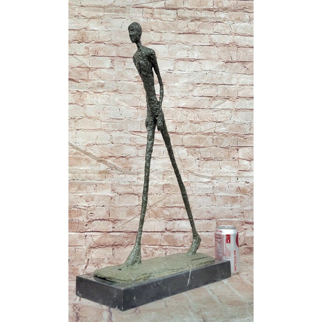 Condition: This sculpture is in perfect condition Bronze Dimensions with Marble Base: Height 26" X Width 14.5" Marble...