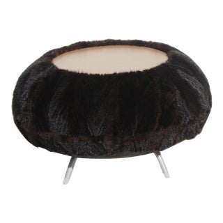 Allermuir Faux Fur Table Stool For Sale