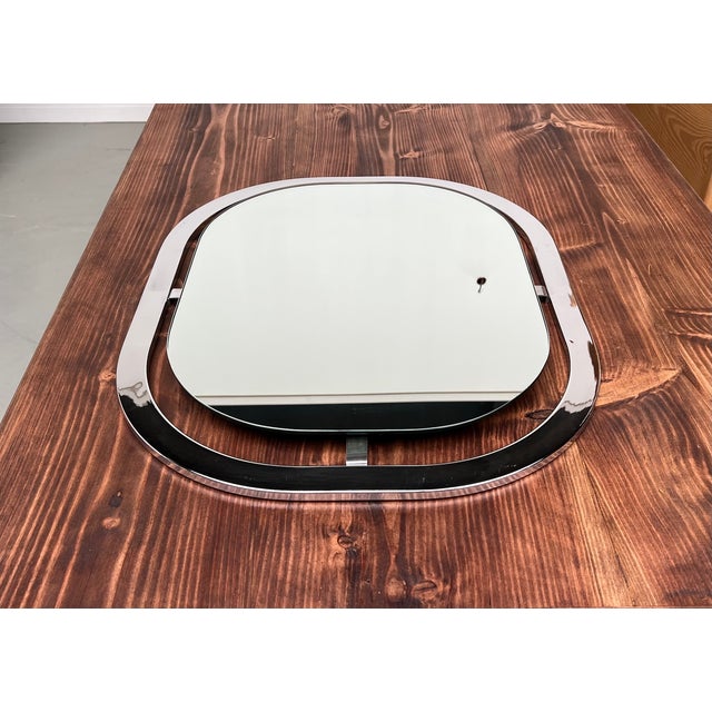 Gray Bauhaus Mirror in Chrome Steel, 1950s For Sale - Image 8 of 17