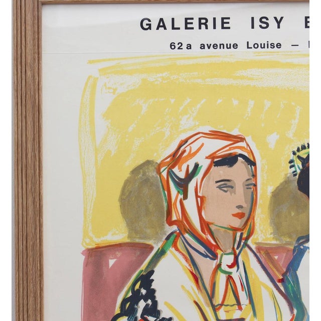 Paper Vintage French Exhibition Poster by Yves Brayer for Galerie Isy Brachot Brussels, 1964 For Sale - Image 7 of 15