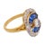 Vintage Diamond Sapphire 18k Yellow Gold Ring, Size 7.5 For Sale - Image 4 of 6
