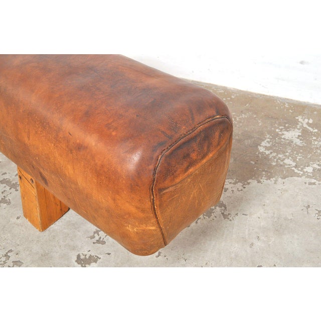 Leather Gymnastic Horse Bench, 1940s For Sale - Image 9 of 10