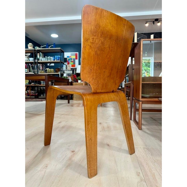 Set of 4 -1940’s Thaden Jordan Bent Plywood Dining Chairs For Sale - Image 10 of 12