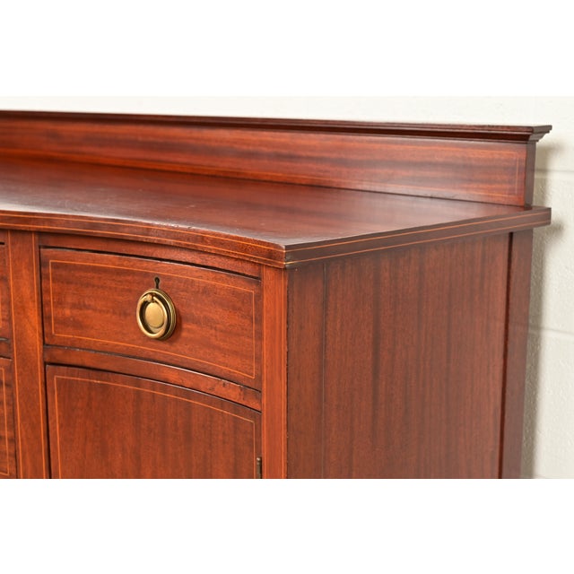 Baker Furniture Style Federal Inlaid Mahogany Sideboard Credenza For Sale - Image 10 of 16