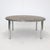 An Italian Modernist coffee cocktail table with fossil marble top from Italy circa 1950. &nbsp;The circular nickel base...