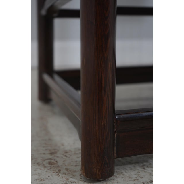 Vintage Chinese Rosewood Triple Back Settee Bench For Sale - Image 11 of 18