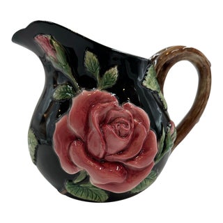 Pitcher Fitz and Floyd Midnight Rose Retired, 1987 For Sale