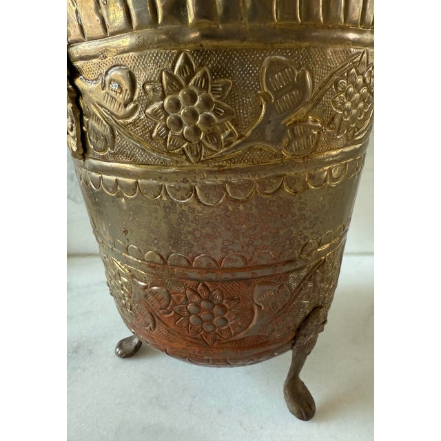 VIntage Brass Coal Scuttle For Sale In Austin - Image 6 of 12
