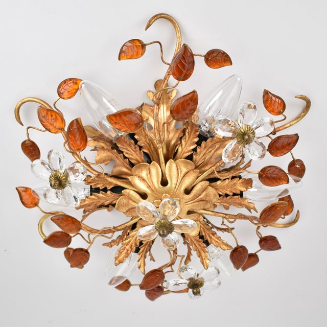 Mid-Century Modern Late 20th Century Mid Century Modern Italian Flush Mount by Banci Firenze For Sale - Image 3 of 10