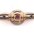 14 Karat Two-Tone Yellow and White Gold Brooch With Ruby and Sapphire Cabochon For Sale - Image 9 of 11