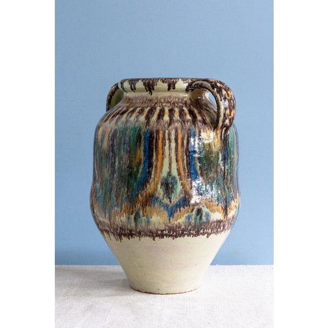 1930s Nabeul Double-Handled Jar from Pierre De Verclos, 1930 For Sale - Image 5 of 10