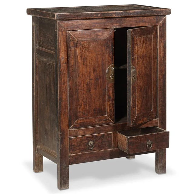 Chinese Walnut Storage Cabinet For Sale - Image 3 of 13