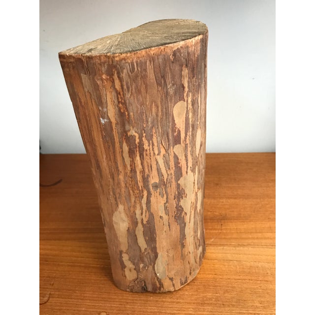 Black Folk Art Hand Crafted Woodblock Accent For Sale - Image 8 of 9