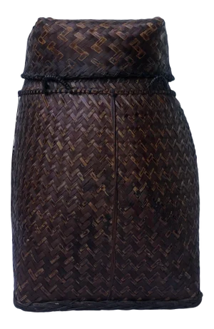 Vintage Large Wicker Basket With Detachable Lid