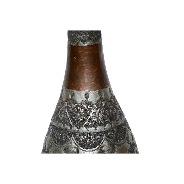 Silver Copper Vase with Engraving, 1940s For Sale - Image 8 of 12