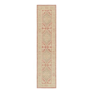 Pasargad Home Oushak Coral Wool Area Rug- 2'11" X 12' 9" For Sale