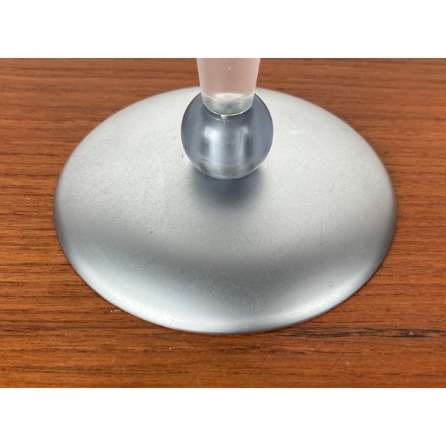 Metal Postmodern Acrylic and Aluminum Candleholder, 1980s For Sale - Image 7 of 13