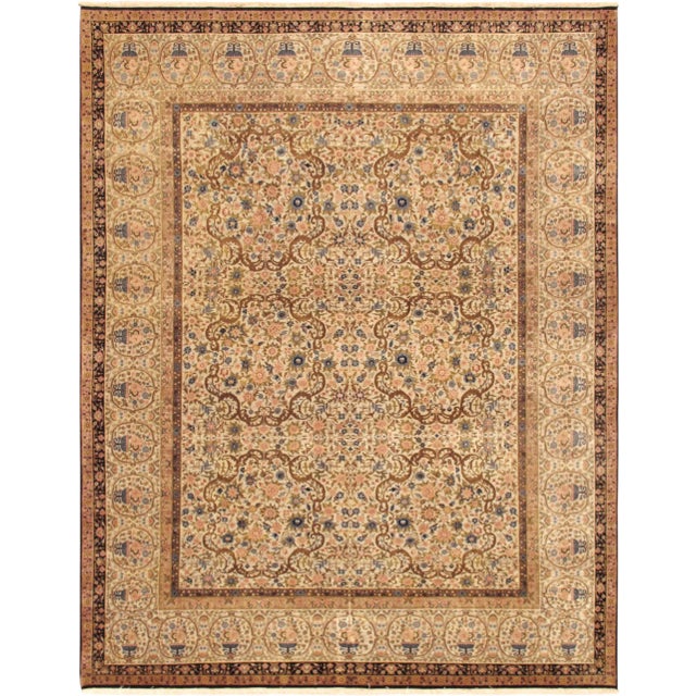 Textile Pasargad Home Lavar Lamb's Wool Area Rug, 13' 9" X 15' 4", Beige For Sale - Image 7 of 7