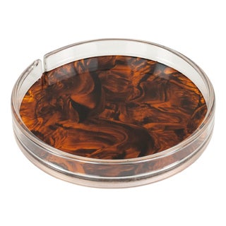 Mid-Century Faux Tortoiseshell Serving Tray in the style of Christian Dior, Italy, 1970s For Sale