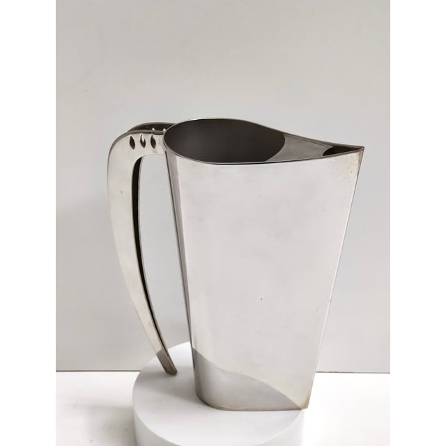 Silver-Plated Brass Jug Kanye by Lino Sabattini, Italy, 1970s For Sale - Image 6 of 13