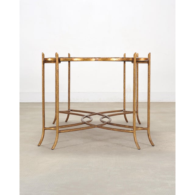 Dennis & Leen Chinoiserie Iron Gilt Tall Tray Cocktail Table For Sale In Sacramento - Image 6 of 18