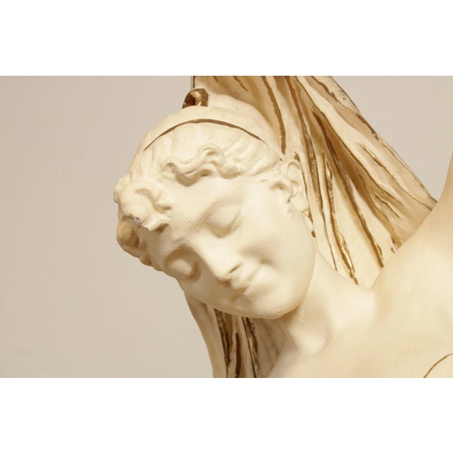 Vintage French 'La Danse de Fleurs' Life-Size Figural Plaster Statue For Sale - Image 9 of 13