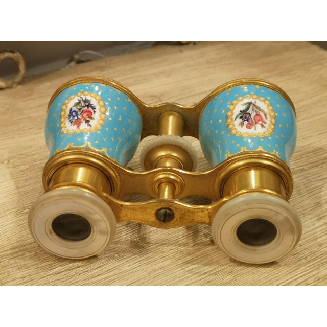 Blue Enamel Theater Glasses For Sale - Image 3 of 13