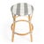 Transitional Tobias 24 in. Seat Height Round Rattan Backless Counter Stool, Gray/White Stripe/ Natural Rattan Frame For Sale - Image 3 of 8