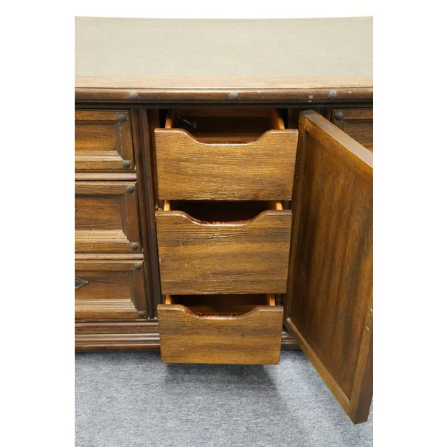 Stanley Furniture Ranchero Collection Rustic Southwestern Oak 64" Triple Dresser 2955-05 For Sale In Kansas City - Image 6 of 13