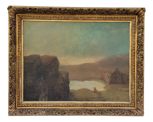 Romantic Artist, Tiger Before a Dreamscape, 19th Century, Oil on Canvas