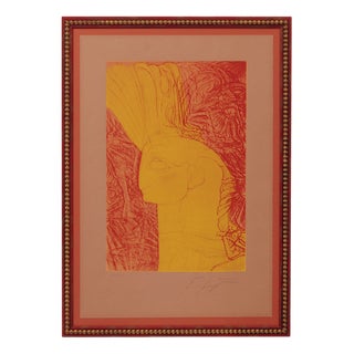 Ernst Fuchs, Head of a Cherub, 1982, Paper For Sale