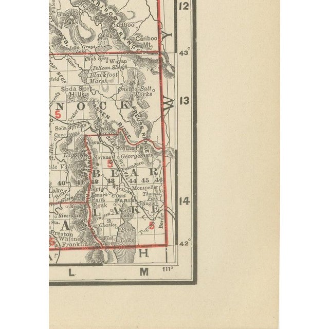 Antique Map of Idaho The Gem State by Ran McNally, 1899 For Sale - Image 9 of 12