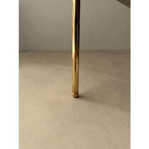 Vintage Smoked Glass and Brass Side Table, 1970s For Sale - Image 9 of 12