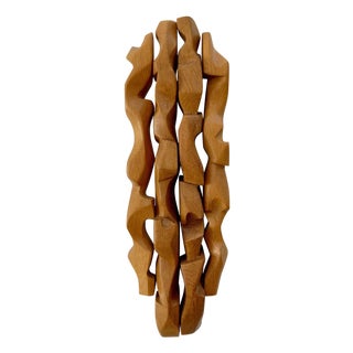 Abstract Wooden Wall Art Sculpture, England, 20th Century For Sale