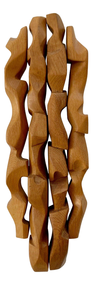 Abstract Wooden Wall Art Sculpture, England, 20th Century
