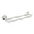 Vintage French White Enameled Cast Iron Double Towel Rack For Sale