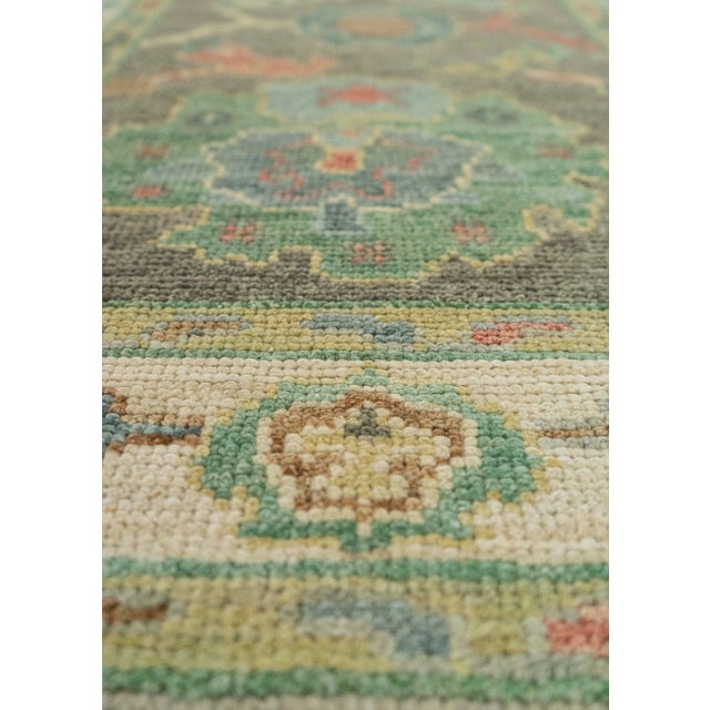 Turkish Turkish Oushak Rug 2'6" x 6'4" #20225 For Sale - Image 3 of 8