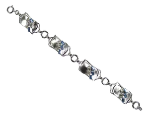Vintage Art Deco Designer Sterling Crystal Bracelet 1930s